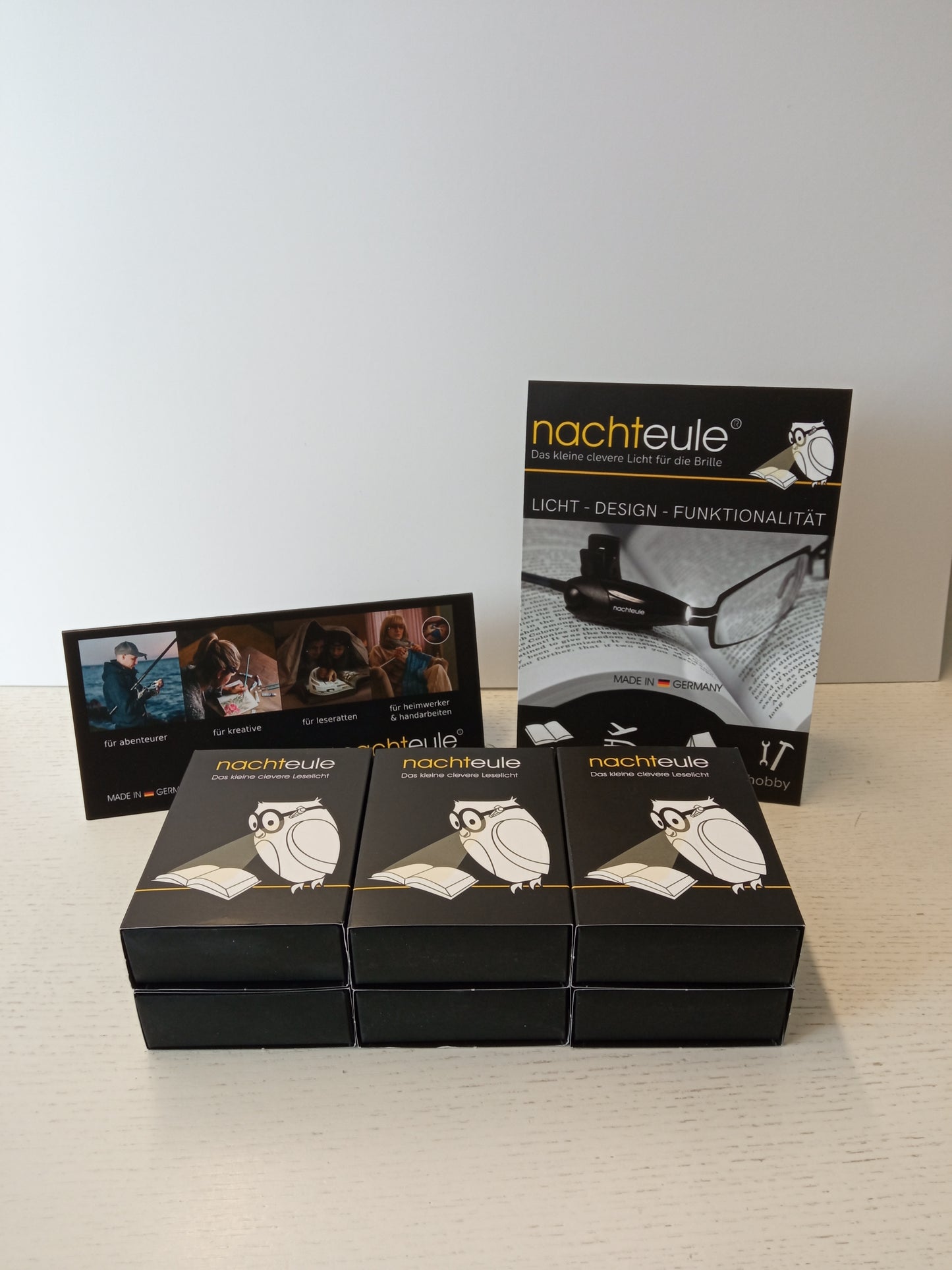 nachteule Reseller Set SMALL / 8 Stück + Tisch-Aufsteller